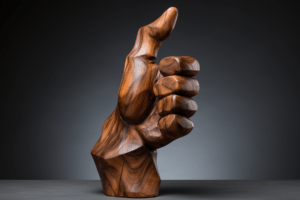 לייק מגולף מעץ למאמר תוכן ממוקד