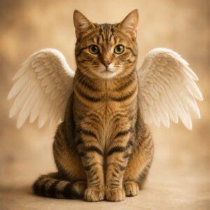 a winged cat
